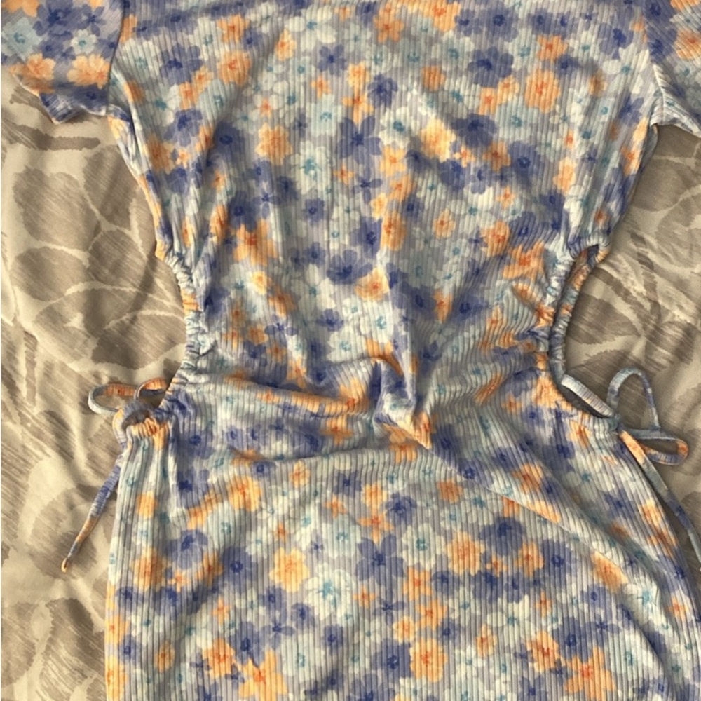 Forever 21 Floral Mini Dress - Blue and Orange